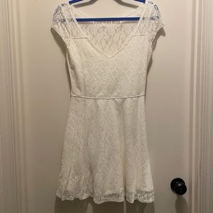 Lace White Dress, Size M, Hollister